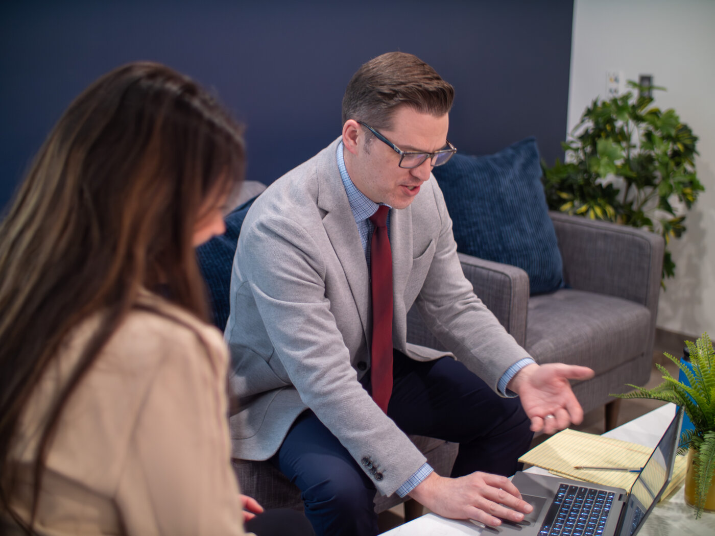 A Qualigence practice leader working a client session