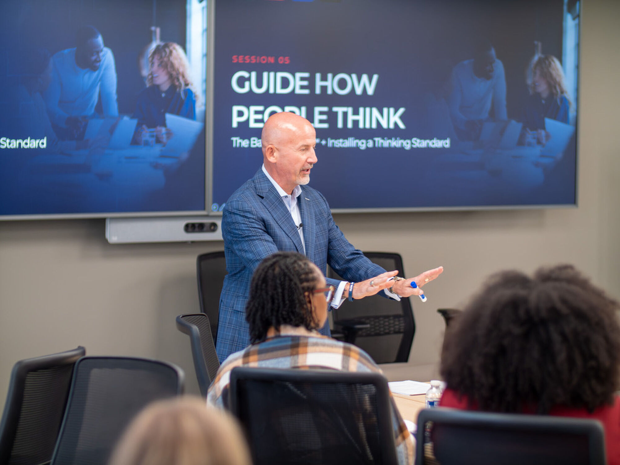 Steve Lowisz teaching a room of hiring leaders