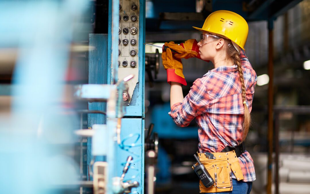 Women in blue collar workforce, technician